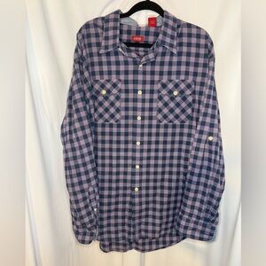 IZOD Men's Blue Checkered Shirt